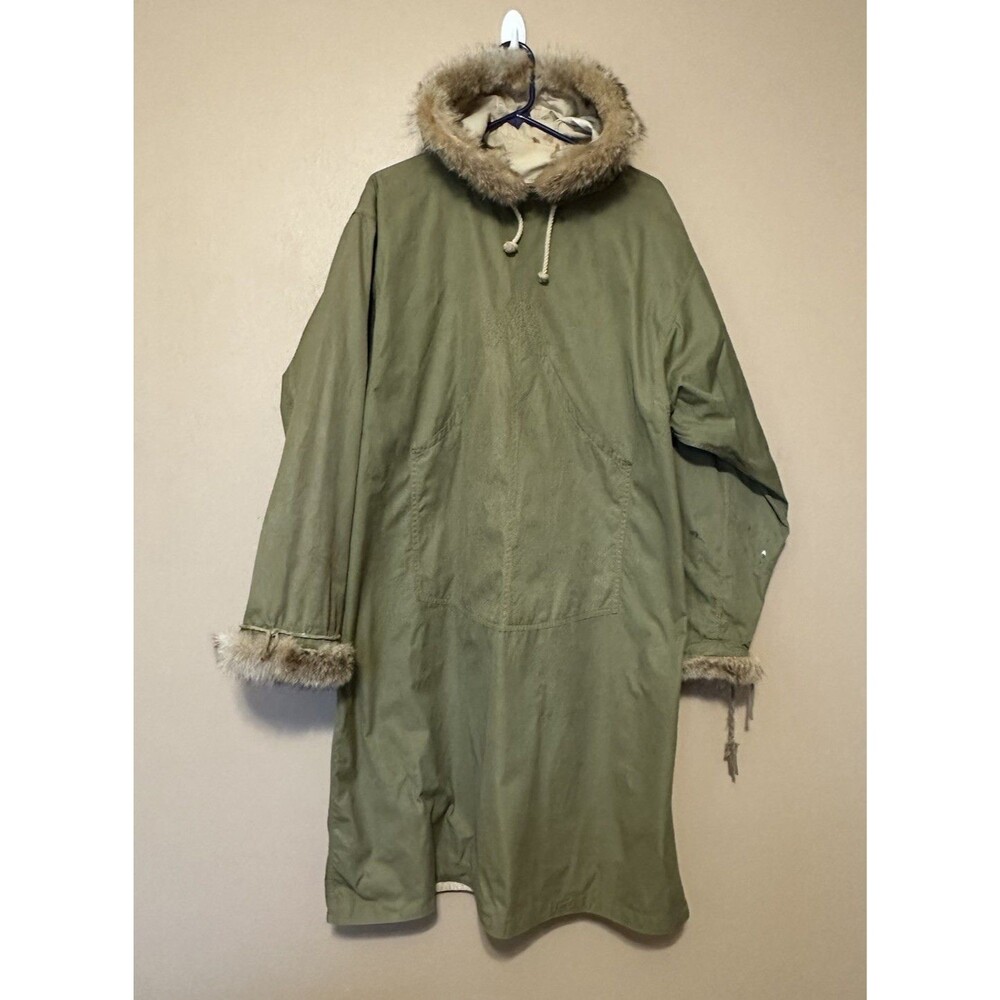 WW2 40s 1942 US Army 10th Mountain Reversible Ski Parka Anorak Hood Coyote